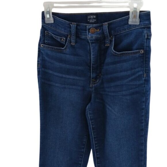 J. Crew Jeans Blue High Rise Skinny Tapered Leg Stretch Womens Size 25 - Picture 3 of 5